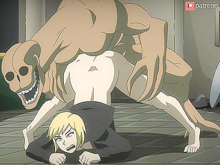 Parasite Eve The stranger - Futa monster attacks with big purple dick