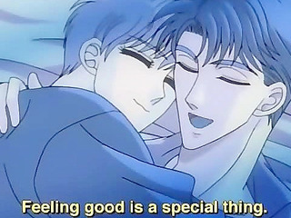 Gay hentai twink gets his dick sucked till he blows his load